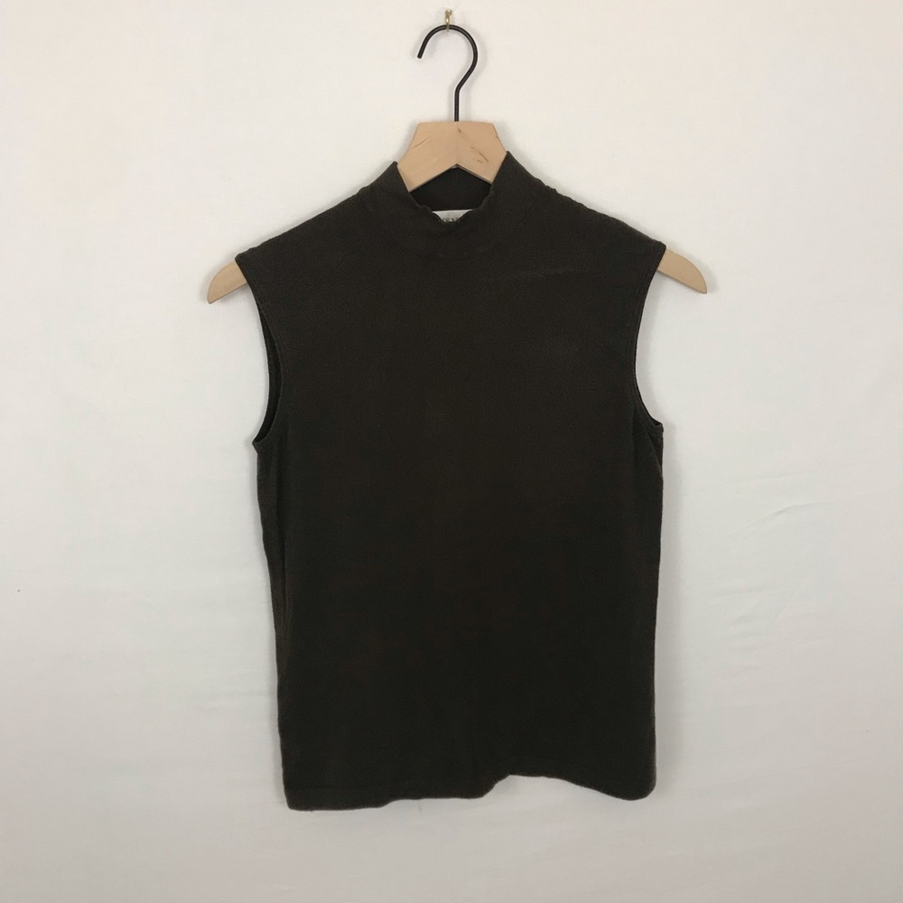 Jones New York Olive Turtle Neck Sweater Tank
